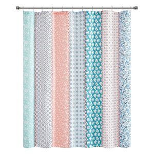 Pioneer Woman Ditsy Patchwork Shower Curtain Fabric Vintage Quilt Style Bath NEW